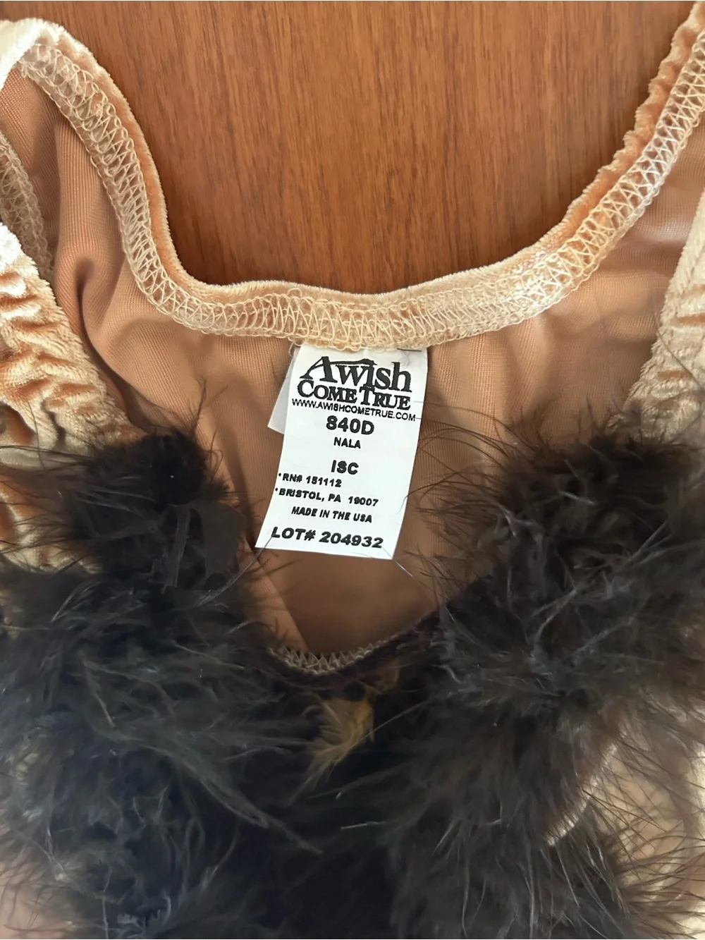 Faux Fur Lion Dance Costume for Kids in Brown and Tan